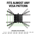Fits almost any VESA pattern