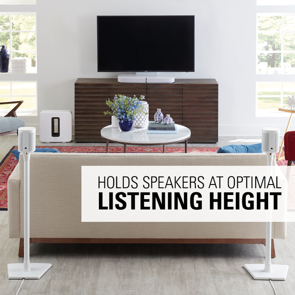 WSS21 Holds speakers at optimal listening height