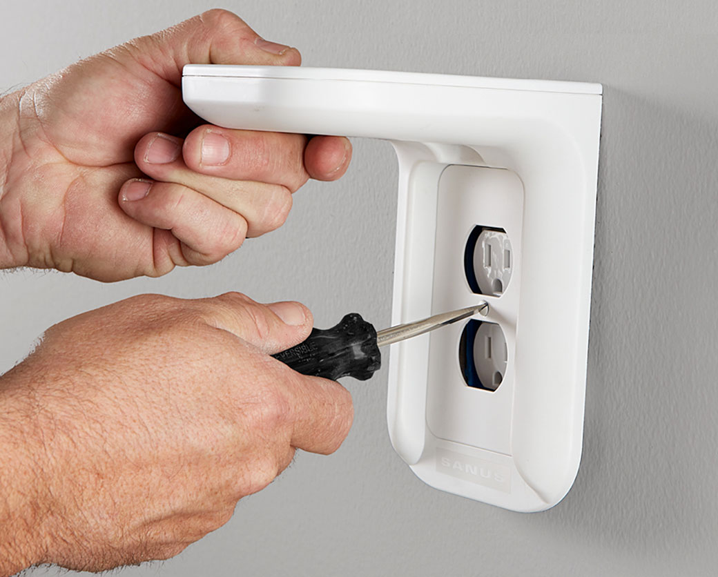 WSOS1 Outlet Shelf in white installation image